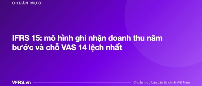 IFRS 15: mô hình ghi nhận doanh thu năm bước và chỗ VAS 14 lệch nhất - bài viết trên VFRS.vn